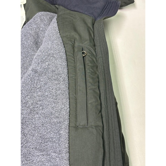 LL Bean Womens Parka Jacket Hooded Faux Fur Lined Olive Green Size Large - Picture 3 of 9